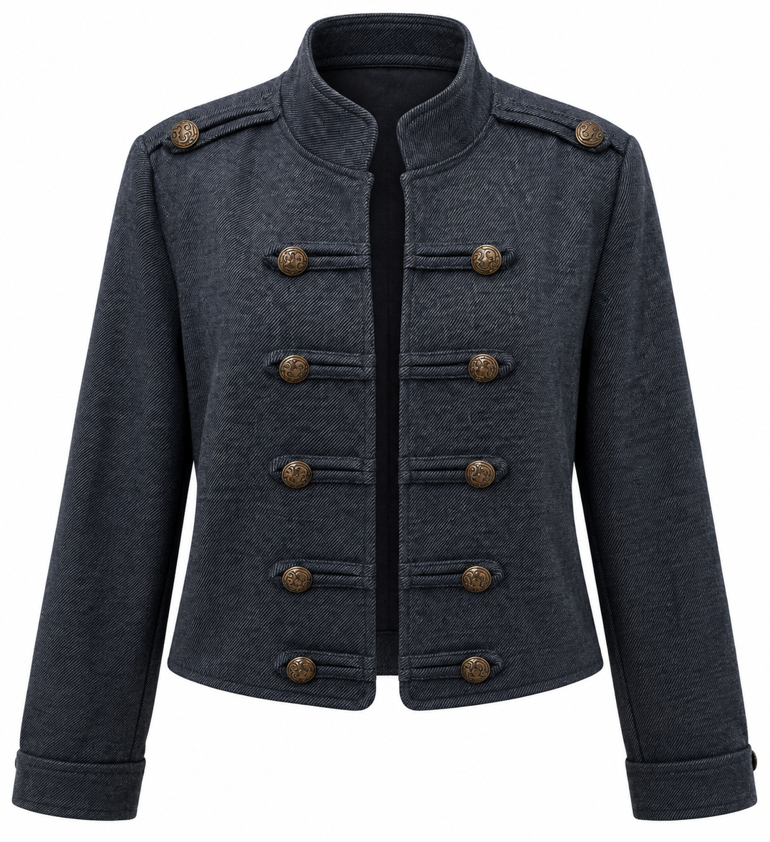 Vintage Military Cropped Jacket Denim