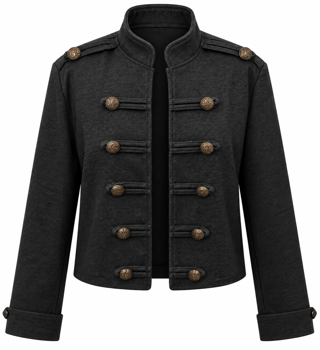 Vintage Military Cropped Jacket Espresso