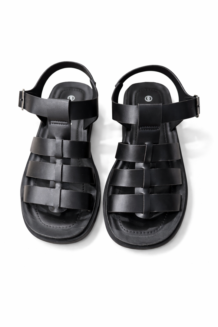 Gemima Wedge Gladiator Sandal Black