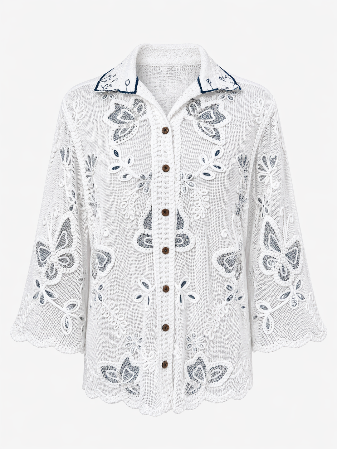 Marisol Sequin Shacket White