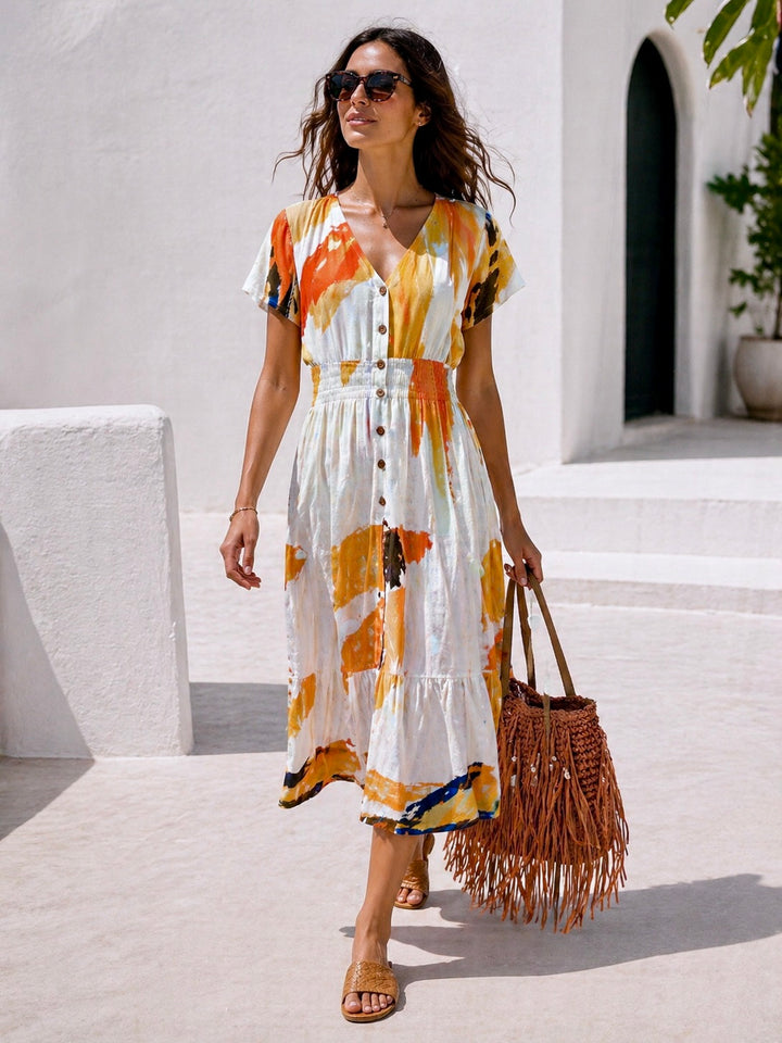 Caprina Abstract Midi Dress