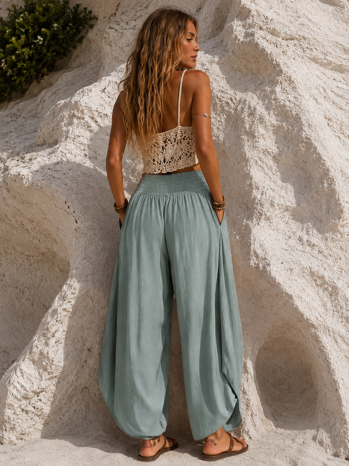 Amelita Split Barrell Leg Trousers Sage