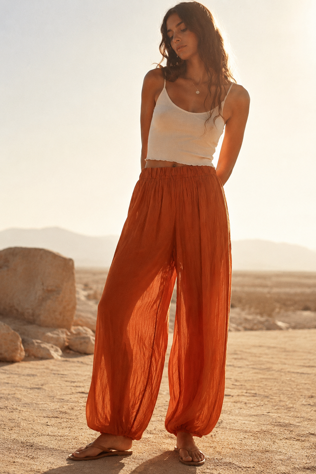 Nella Balloon Trousers Terracotta
