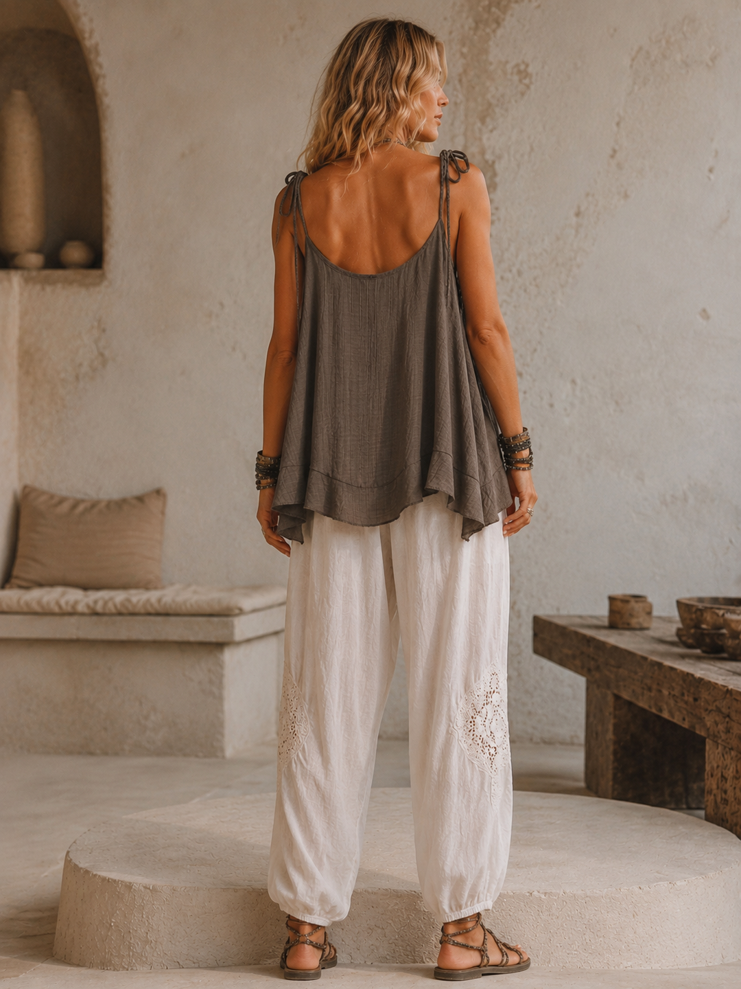 Alba Ruffle Top Espresso