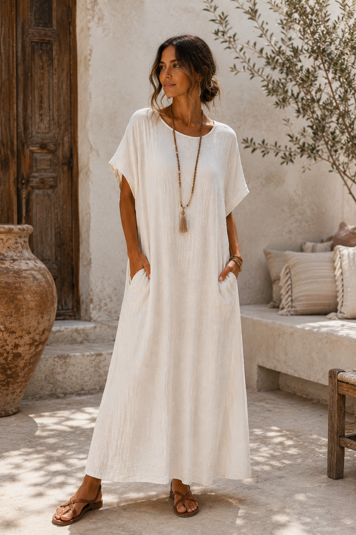 Emmanuella Maxi Dress Cream