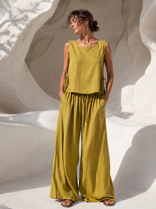 Lavinia Co-Ord Set Golden Lime
