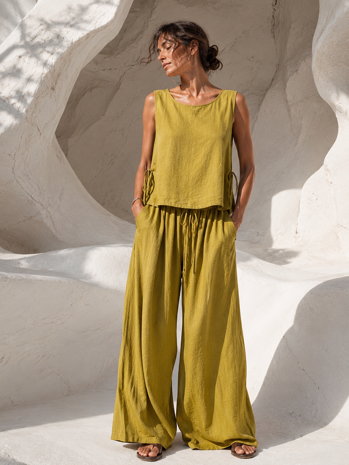 Lavinia Co-Ord Set Golden Lime