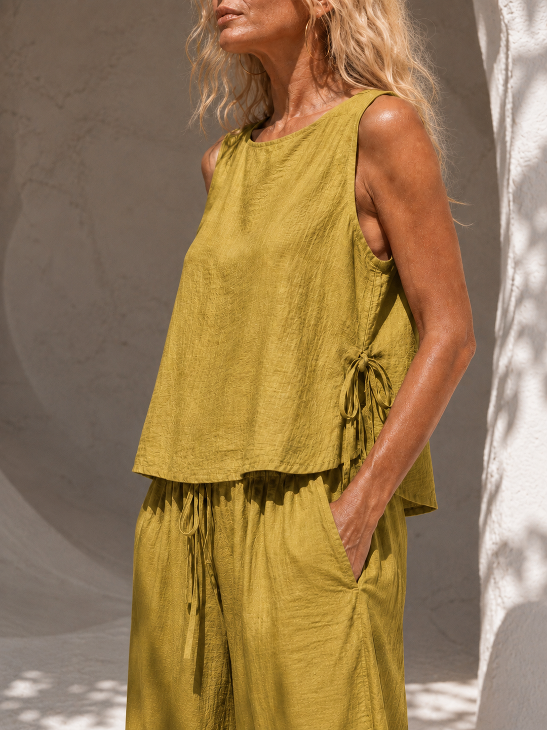 Lavinia Co-Ord Set Golden Lime