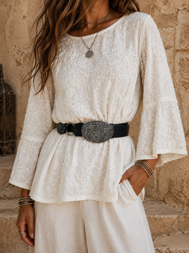 Desert Rose Conch Belt Black