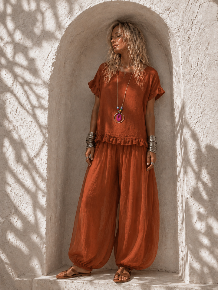 Ayla Frill Necklace Top Rust