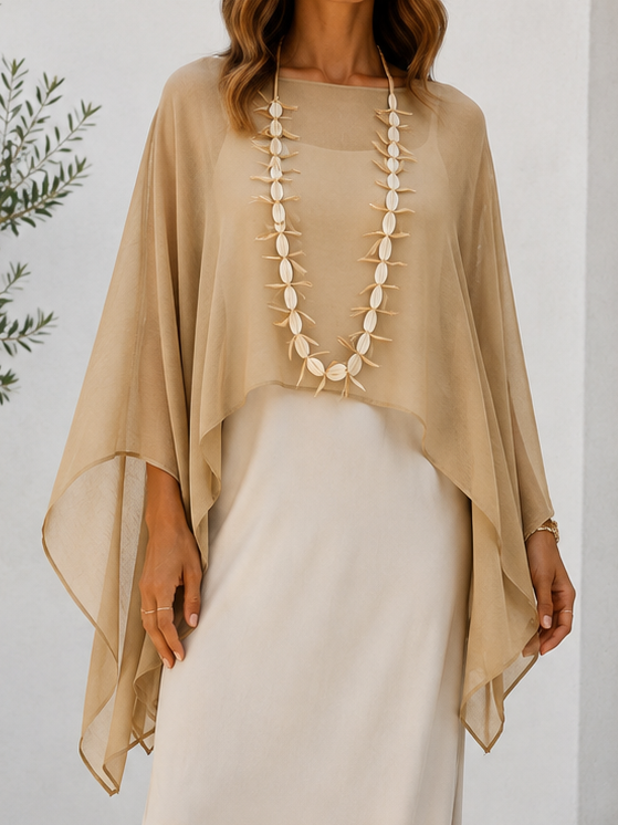 Delta Sheer Layering Top Camel