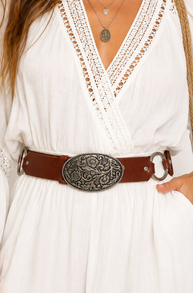 Desert Rose Conch Belt Chocolate