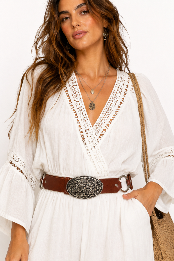 Desert Rose Conch Belt Chocolate