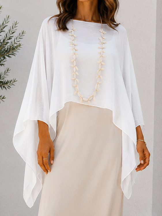 Delta Sheer Layering Top White