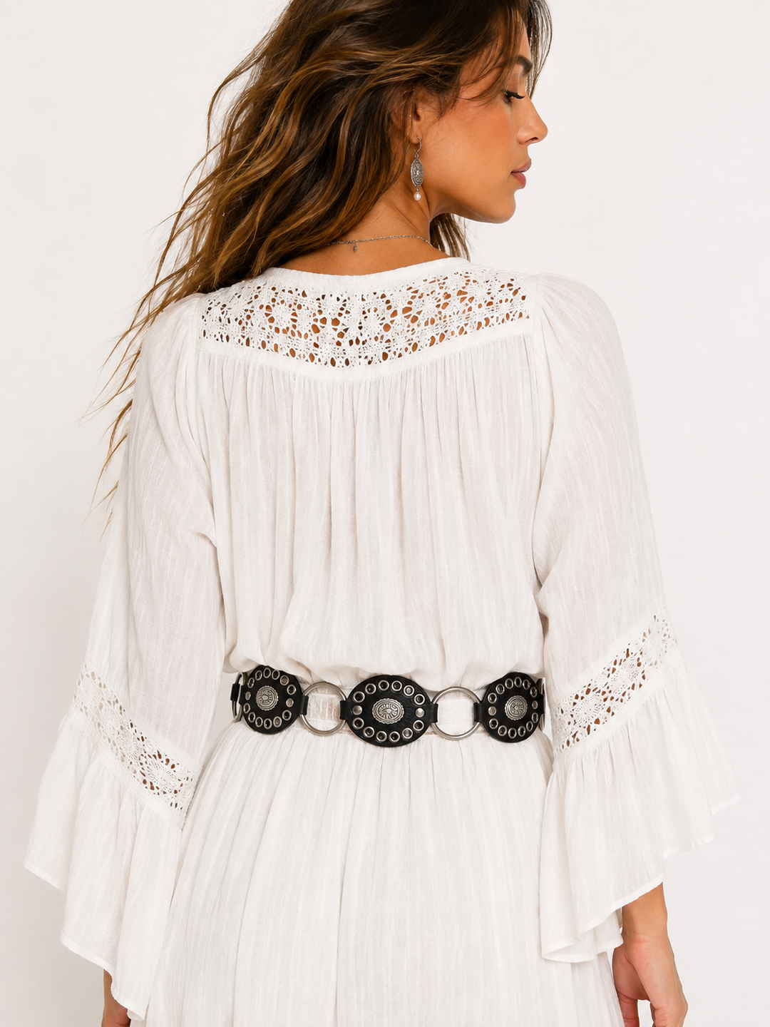 Desert Rose Conch Belt Black