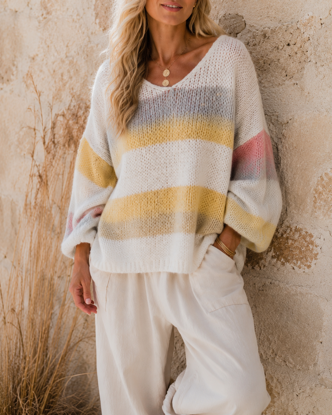 Ombré Striped Oversize Jumper multi