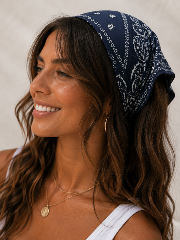 Bandana Wrap Trousers Navy
