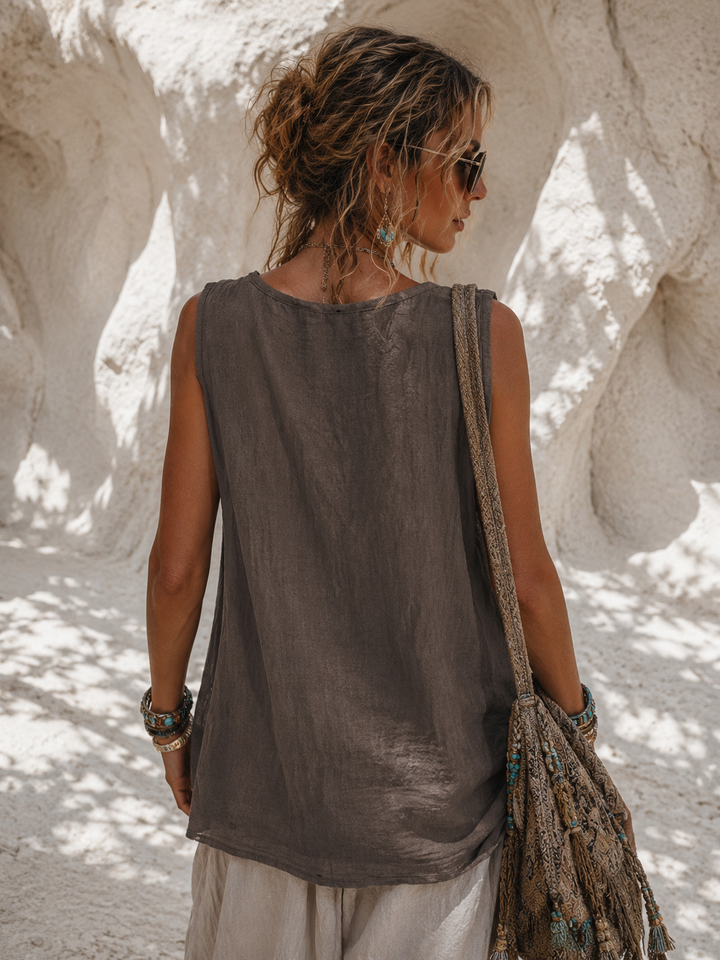 Cara Ruffle Top Chocolate