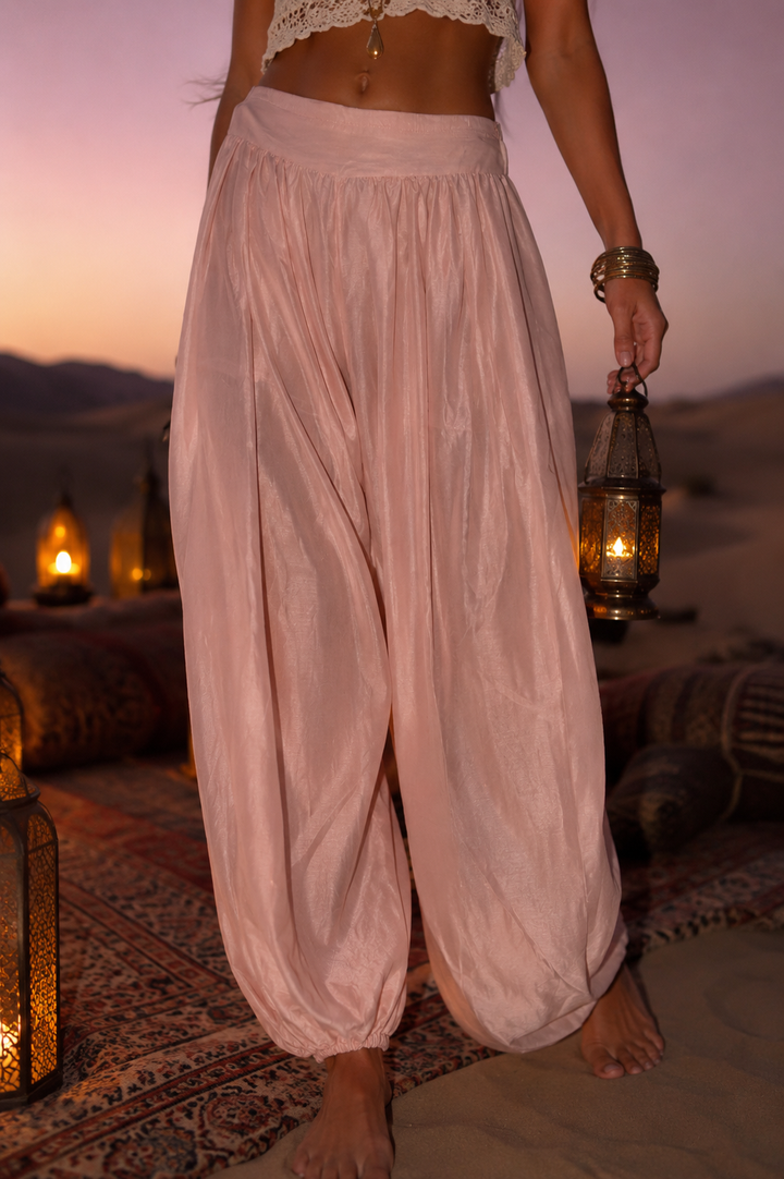 Kaida Sheer Balloon Trousers Rose