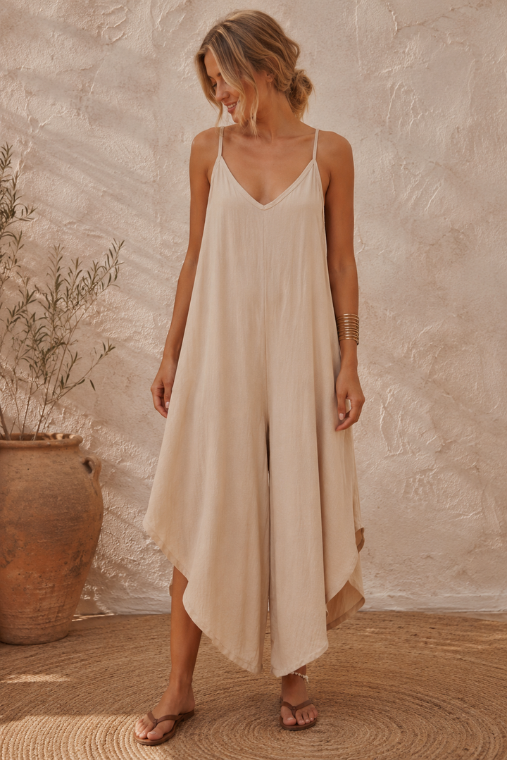 Alika Parachute Jumpsuit Beige