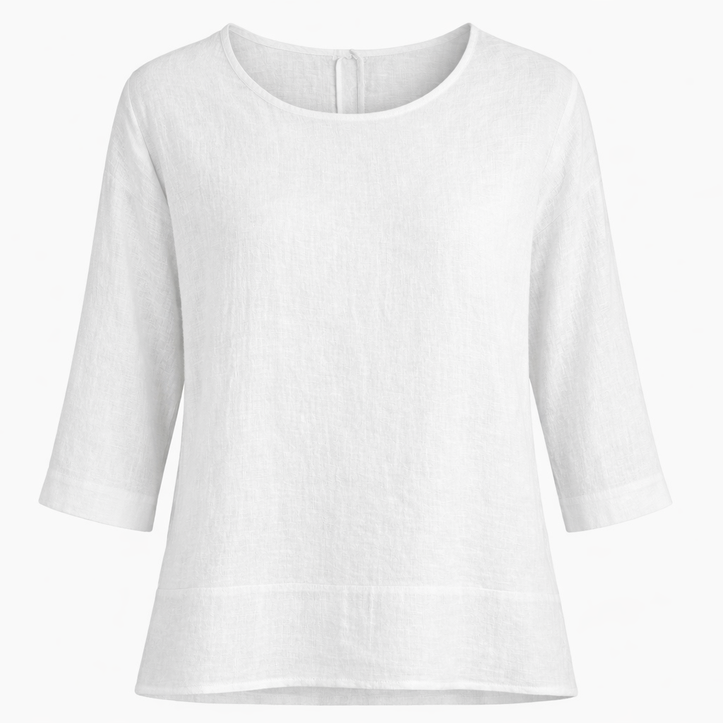 Luisa Linen Oversized Top White