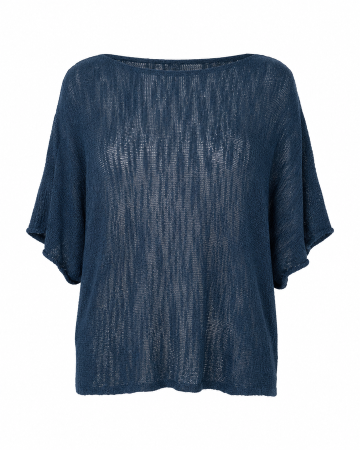 Zara Fine Knit Top Navy