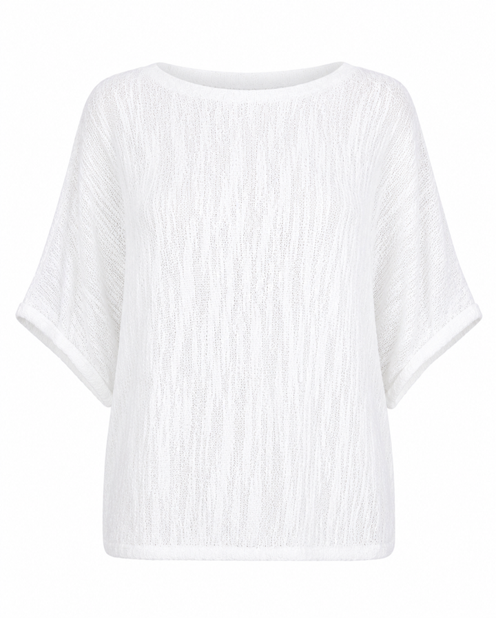 Zara Fine Knit Top White