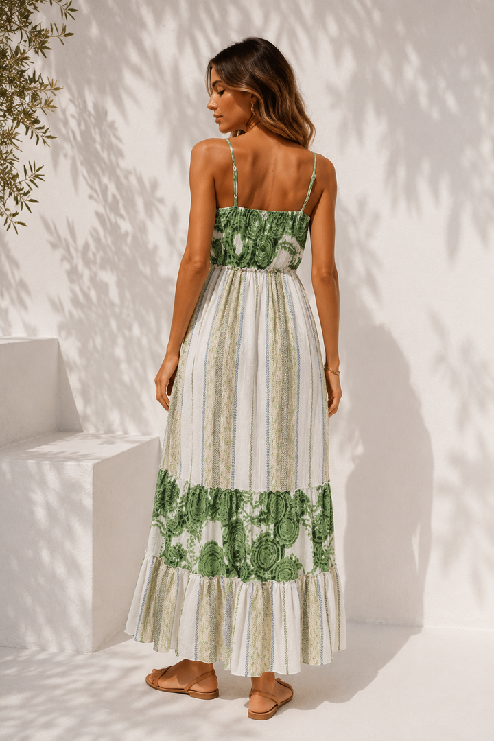 Marrakech Tassel Maxi Dress – Olive