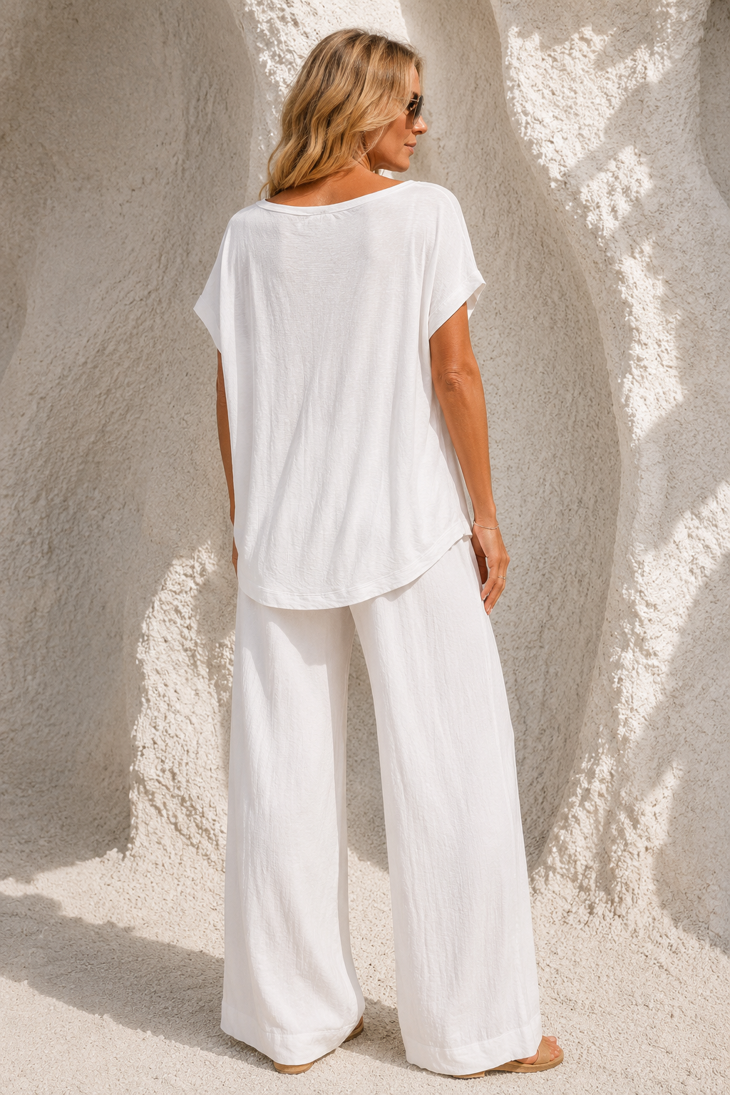Martina Scoop Neck Top White