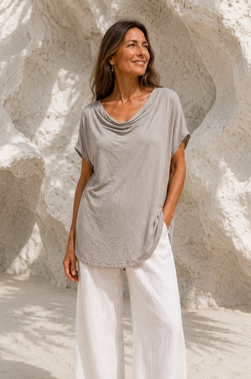 Martina Scoop Neck Top Mocha