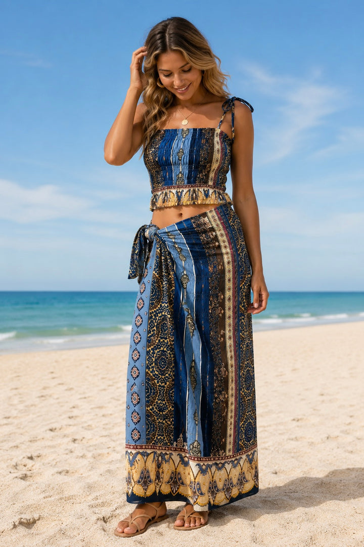 Enrica Paisley Co-Ord Blue