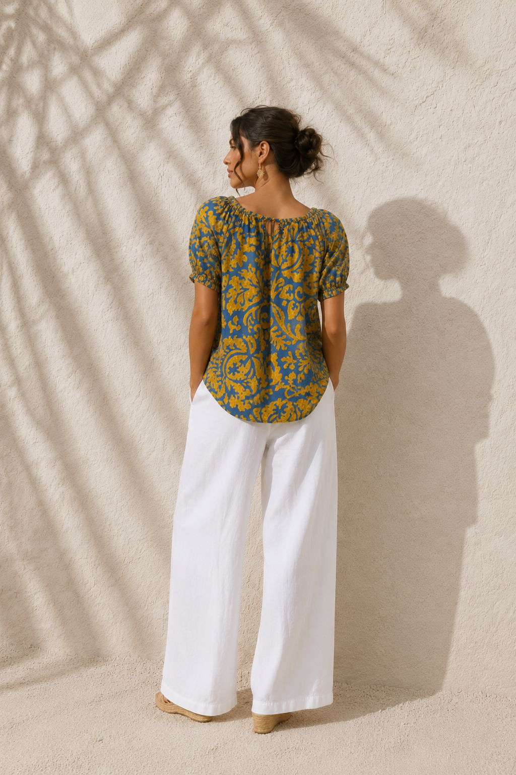 Carmen Gypsy Top Denim