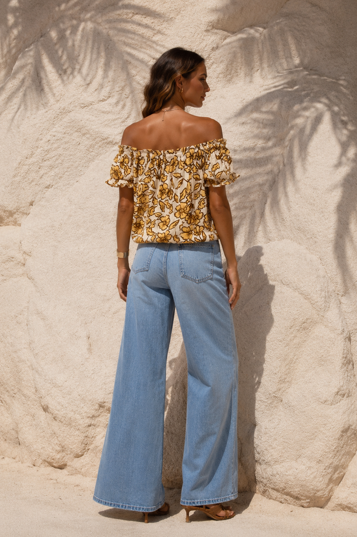 Carmen Gypsy Top Beige