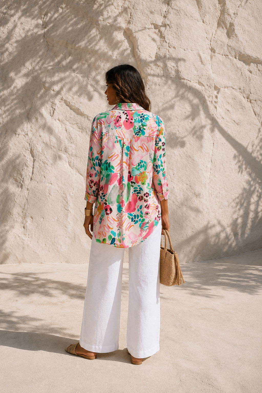Bodhi Abstract Shirt Pink