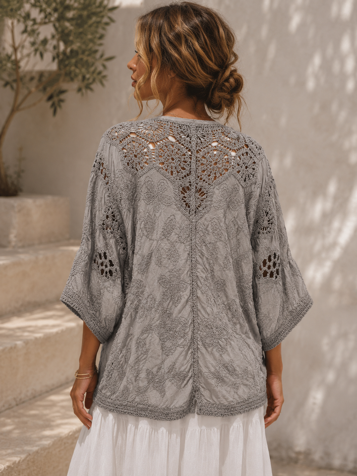 Chia Crochet Batwing Cardigan Mocha