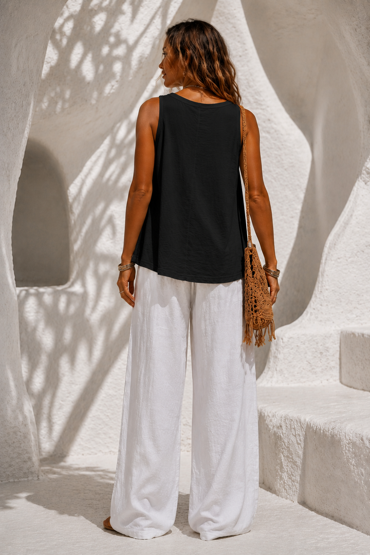 Narla Necklace Sleeveless Top Black