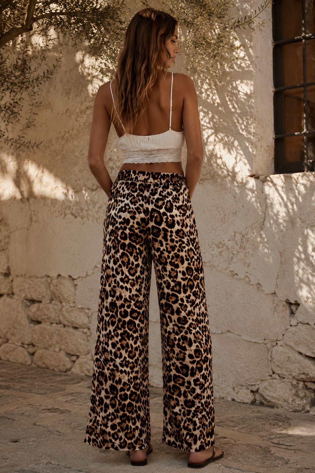 Milana Silky Leopard Print Trousers