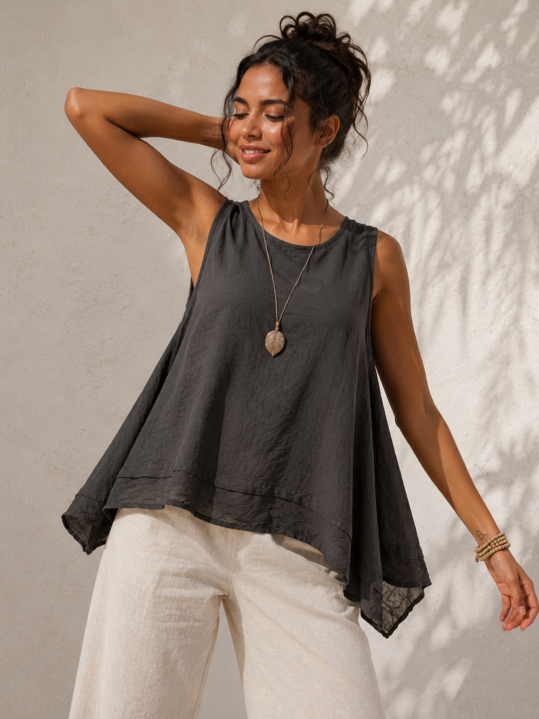 Gianna Sleeveless Top Chocolate