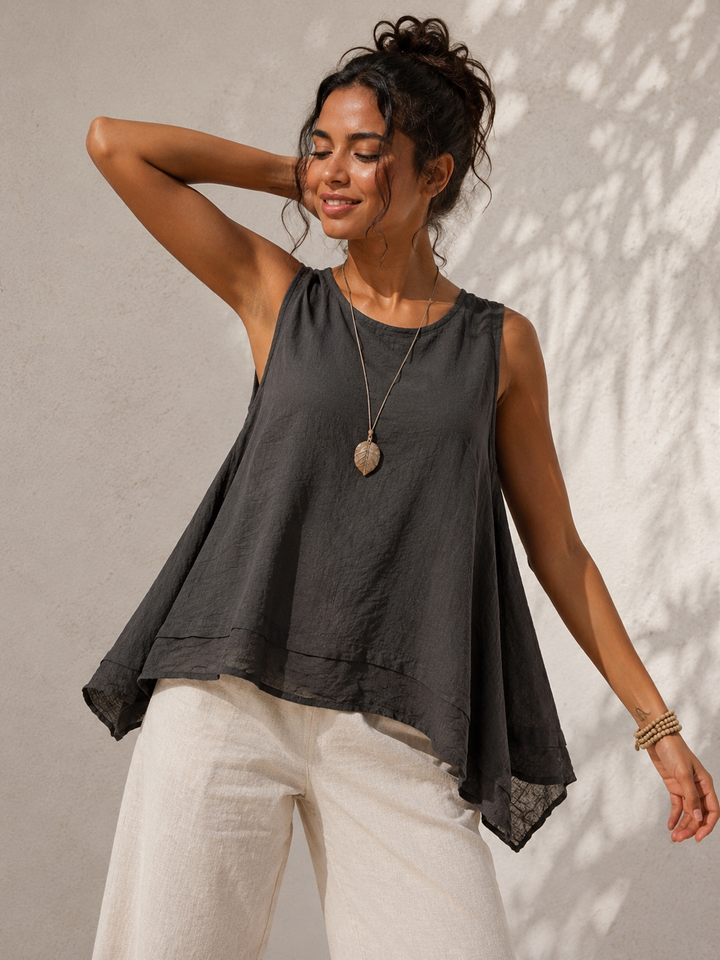 Gianna Sleeveless Top Chocolate
