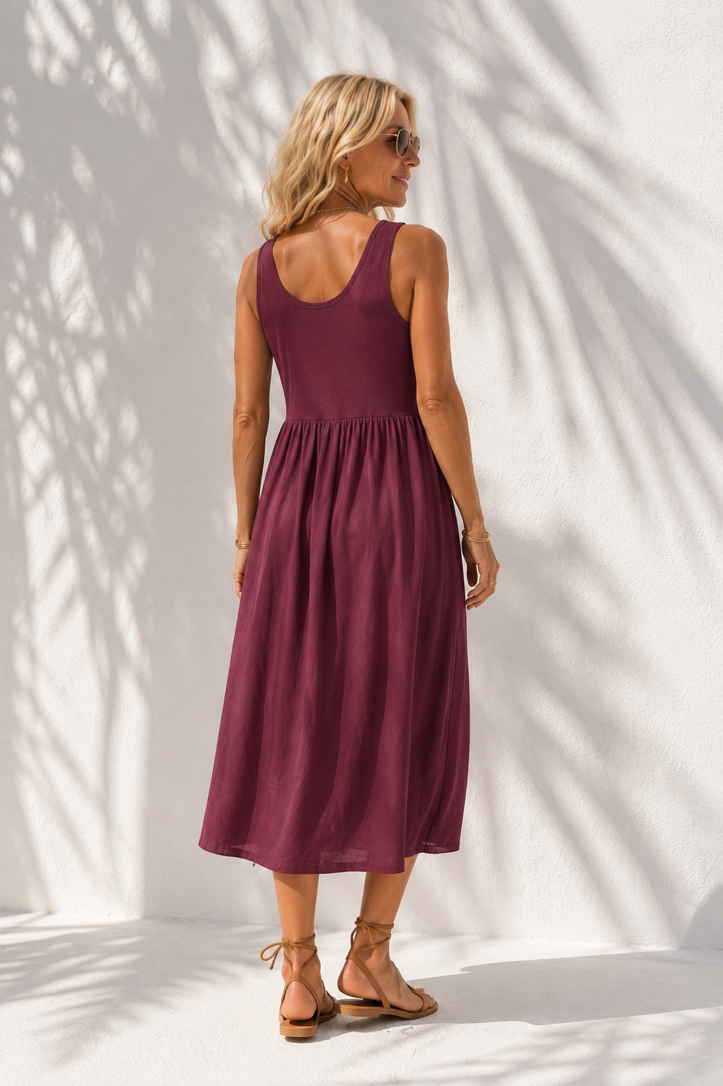 Charlotte Midi Dress Plum