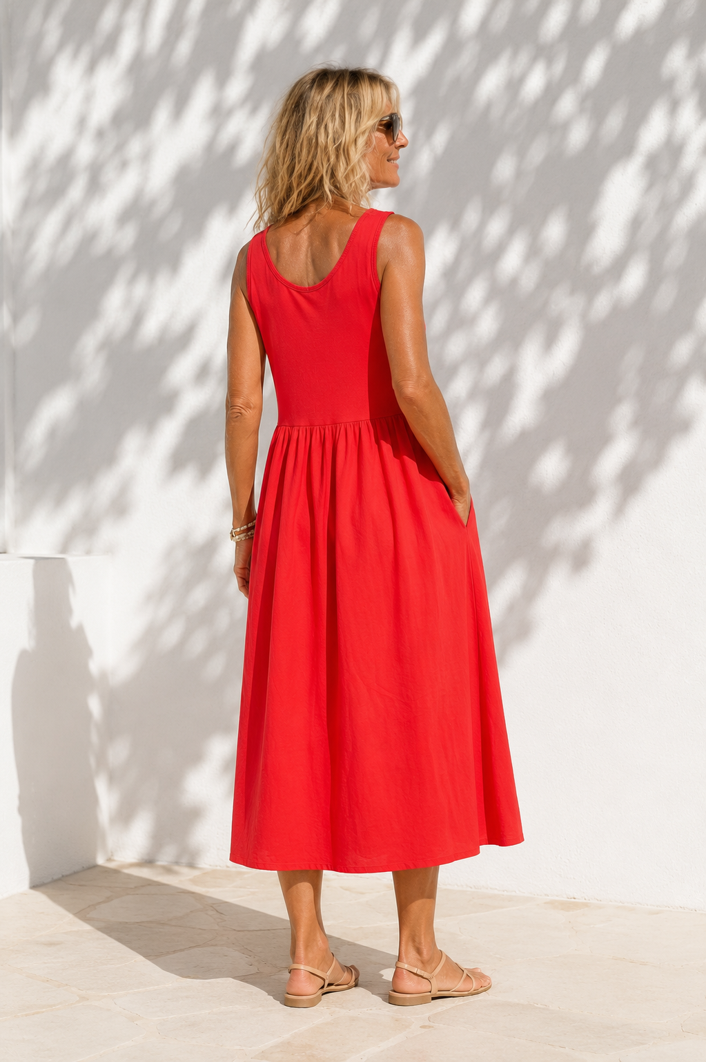 Charlotte Midi Dress Red