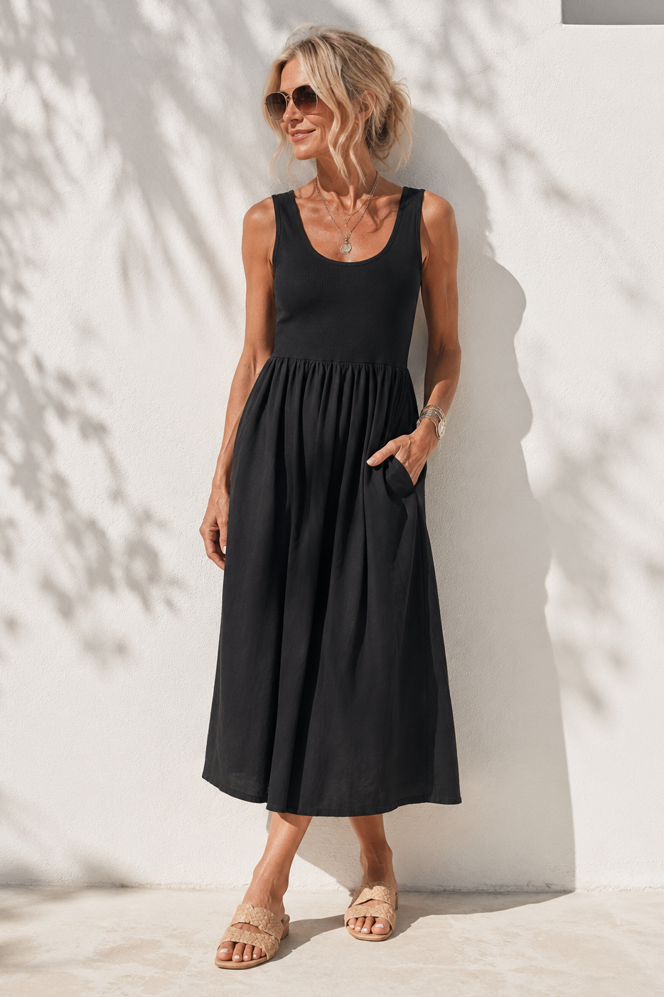 Charlotte Midi Dress Black