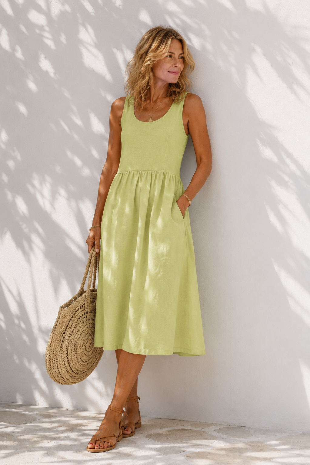 Charlotte Midi Dress Pistachio