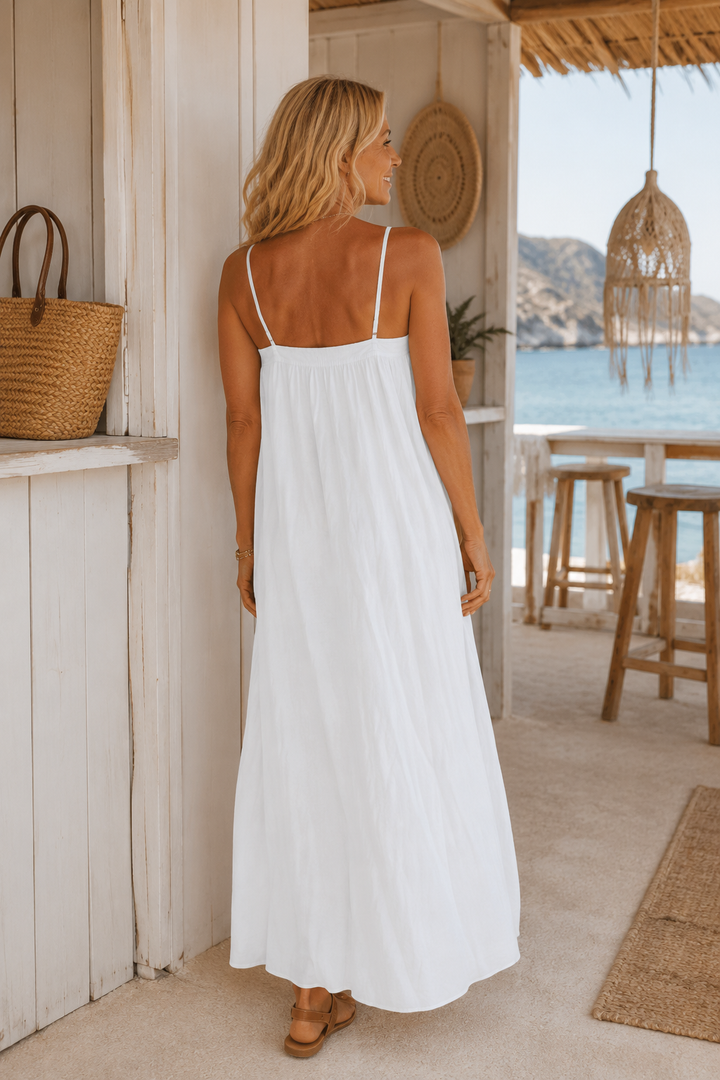 Corina Cotton Maxi Dress White