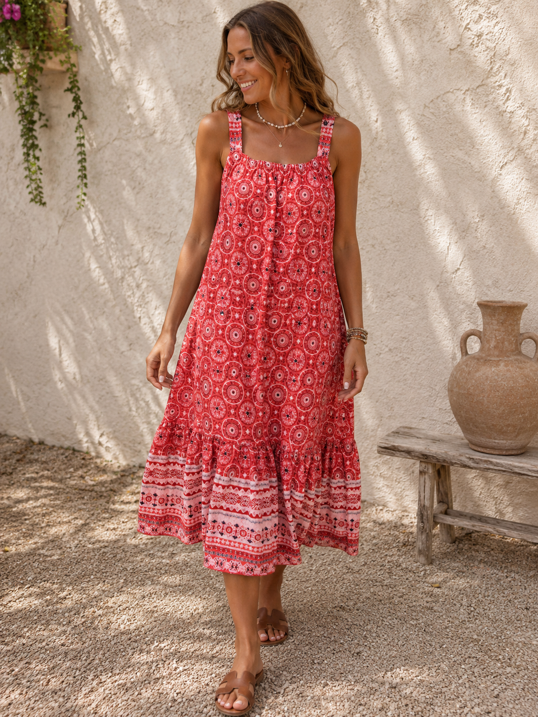 Juliet Bandana dress Coral