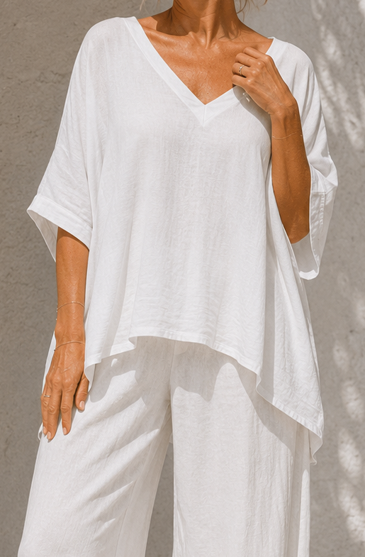 Clara Oversized Top White