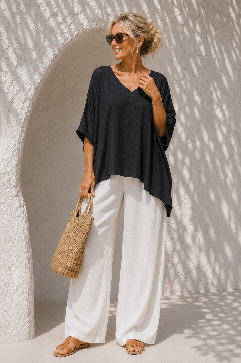 Clara Oversized Top Black