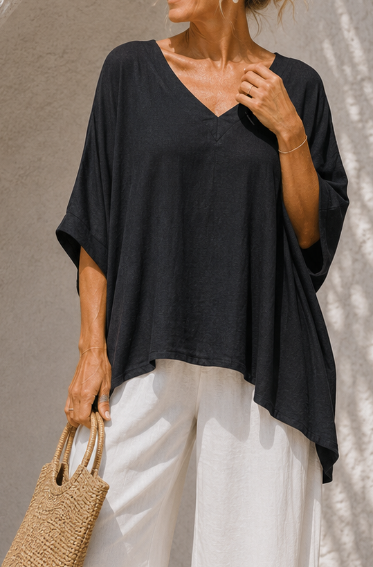 Clara Oversized Top Black