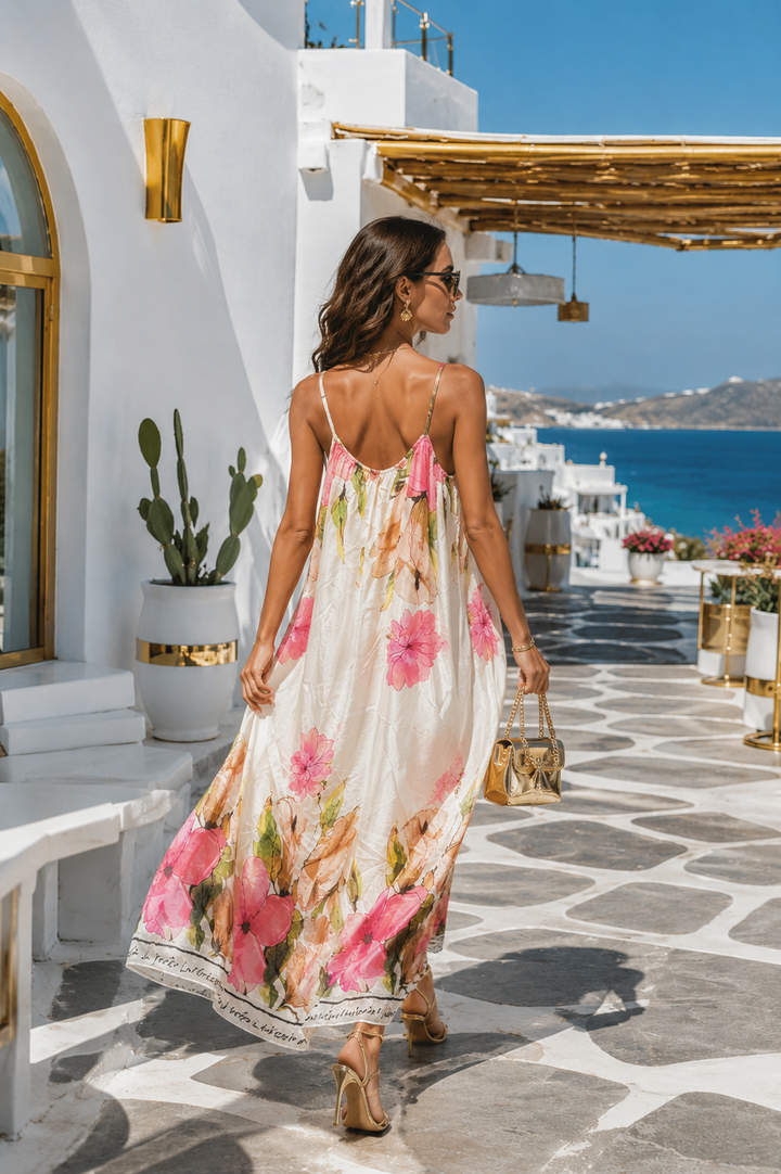 Amadora Floral Maxi Dress Pink