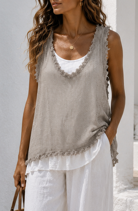 Rosalba Sleeveless Top Mocha